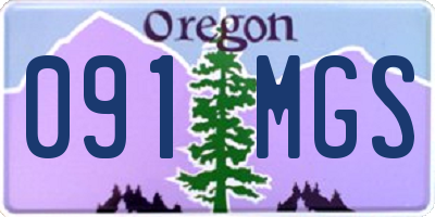 OR license plate 091MGS