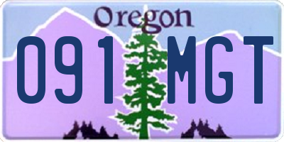 OR license plate 091MGT