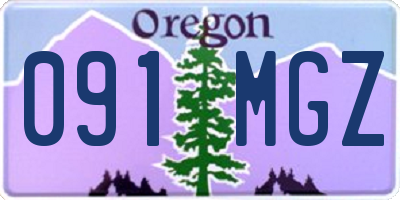 OR license plate 091MGZ