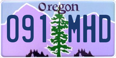 OR license plate 091MHD