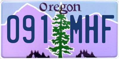 OR license plate 091MHF