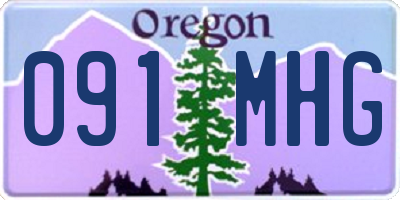 OR license plate 091MHG