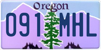 OR license plate 091MHL