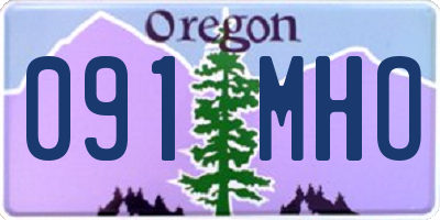 OR license plate 091MHO