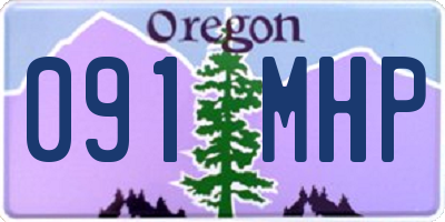 OR license plate 091MHP
