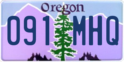 OR license plate 091MHQ