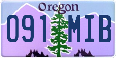OR license plate 091MIB