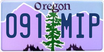 OR license plate 091MIP