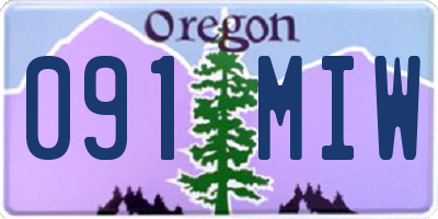 OR license plate 091MIW
