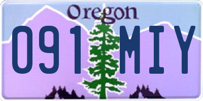 OR license plate 091MIY