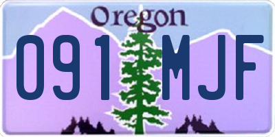 OR license plate 091MJF