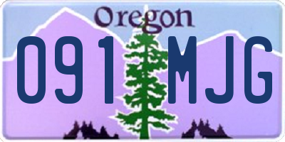 OR license plate 091MJG