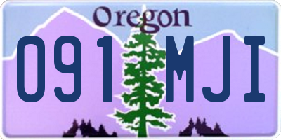 OR license plate 091MJI