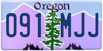 OR license plate 091MJJ