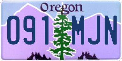 OR license plate 091MJN