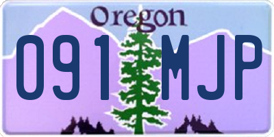 OR license plate 091MJP