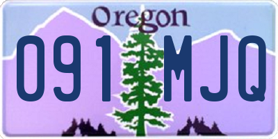 OR license plate 091MJQ