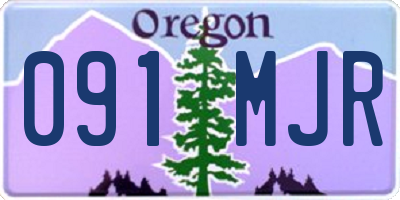 OR license plate 091MJR