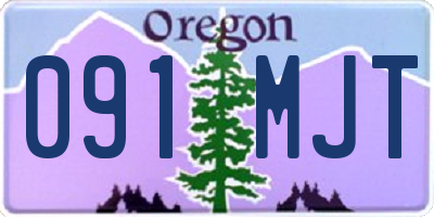 OR license plate 091MJT