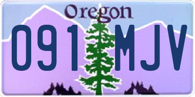 OR license plate 091MJV