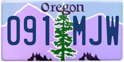 OR license plate 091MJW