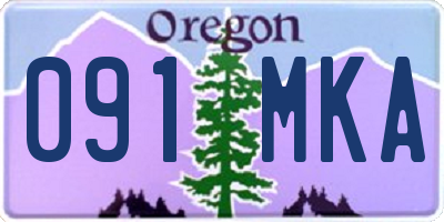 OR license plate 091MKA