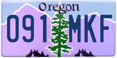 OR license plate 091MKF