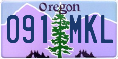 OR license plate 091MKL