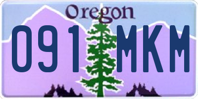 OR license plate 091MKM