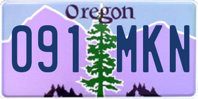 OR license plate 091MKN