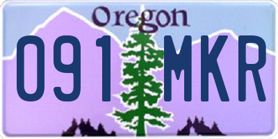 OR license plate 091MKR