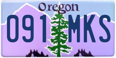 OR license plate 091MKS