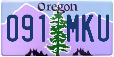 OR license plate 091MKU