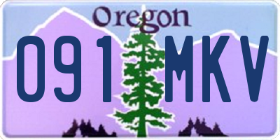 OR license plate 091MKV