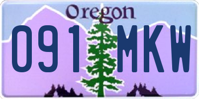 OR license plate 091MKW