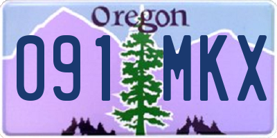 OR license plate 091MKX