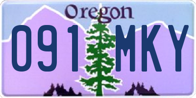 OR license plate 091MKY