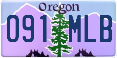 OR license plate 091MLB