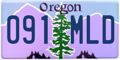 OR license plate 091MLD