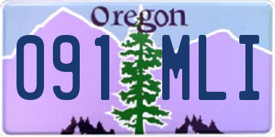 OR license plate 091MLI