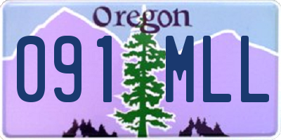 OR license plate 091MLL