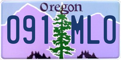 OR license plate 091MLO