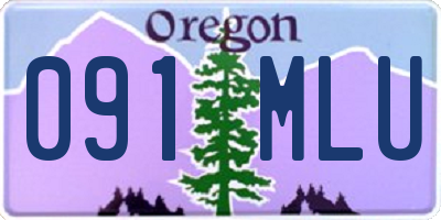 OR license plate 091MLU