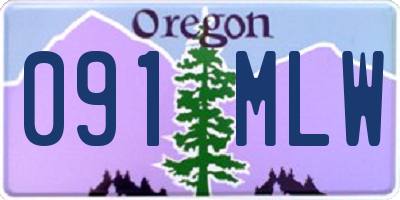 OR license plate 091MLW