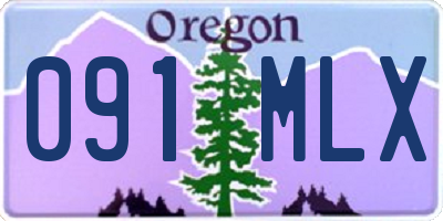 OR license plate 091MLX