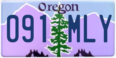 OR license plate 091MLY