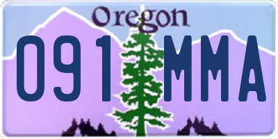 OR license plate 091MMA