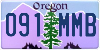 OR license plate 091MMB