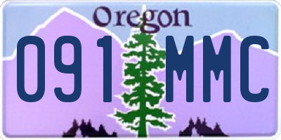 OR license plate 091MMC
