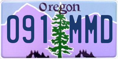 OR license plate 091MMD